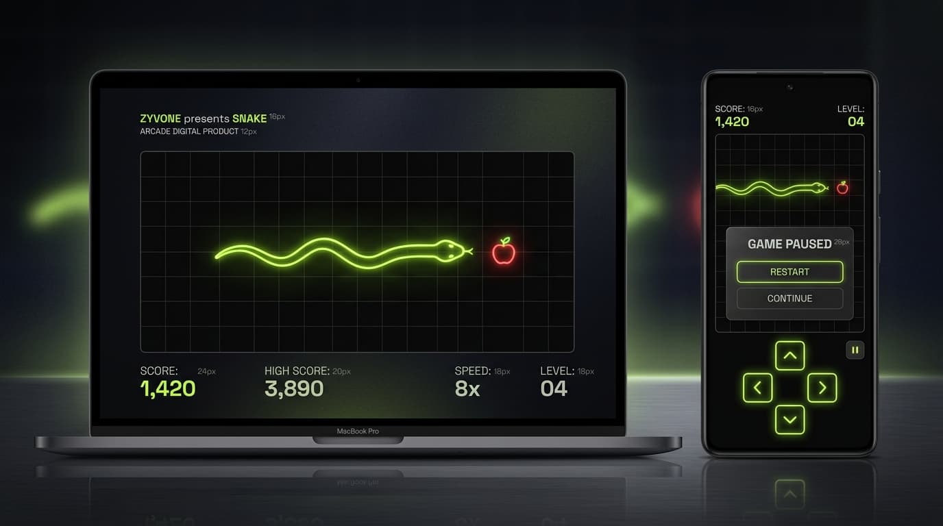 Snake — Modern Responsive Interactive Web Game & Arcade Experience